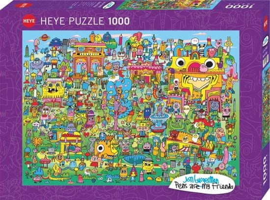 Heye Puzzle Doodle Village 1000 dílků