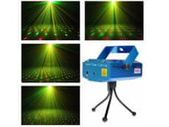 commshop Disco laser - mini laserový projektor (zelená + červená)