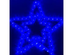 commshop Vánoční LED dekorace - Hvězda 54 cm Svítí modře/bliká modře