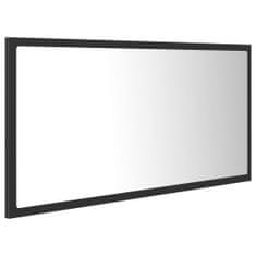 Greatstore Koupelnové zrcadlo LED šedé 90 x 8,5 x 37 cm dřevotříska