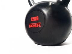 IRONLIFE Kettlebell 12 kg, pogumovaný