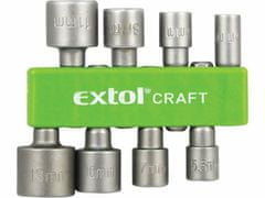 Extol Craft Klíče nástrčné do vrtačky, 8ks, 5-5,5-6-7-8-10-11-13mm, 1/4" šestihran, CrV