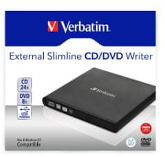 Verbatim Slimline, externí, USB 2.0, černá