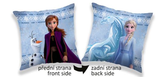 Azeto Dekorační polštářek 40x40 cm - Frozen II Elsa/Anna