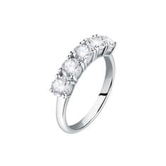 Morellato Moderní stříbrný prsten s čirými zirkony Scintille SAQF141 (Obvod 52 mm)