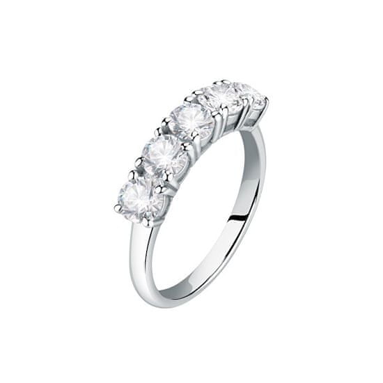 Morellato Moderní stříbrný prsten s čirými zirkony Scintille SAQF141