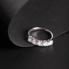 Morellato Moderní stříbrný prsten s čirými zirkony Scintille SAQF141 (Obvod 52 mm)