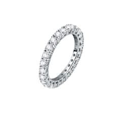 Morellato Třpytivý stříbrný prsten se zirkony Scintille SAQF161 (Obvod 56 mm)