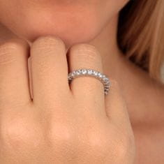 Morellato Třpytivý stříbrný prsten se zirkony Scintille SAQF161 (Obvod 56 mm)