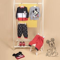Grooters Zimní dětská čepice Mickey Mouse s ušima a nápisem