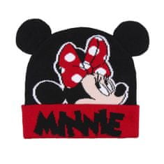 Grooters Zimní dětská čepice Minnie Mouse s ušima a nápisem