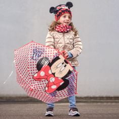 Grooters Zimní dětská čepice Minnie Mouse s ušima a nápisem