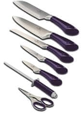 Berlingerhaus Sada nožů ve stojanu nerez 8 ks Purple Metallic Line