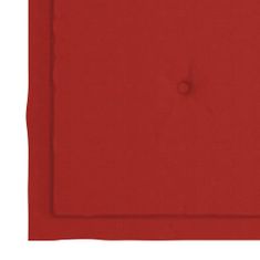 Petromila Houpací křeslo s červenou poduškou masivní teak