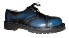 KMM boty kožené KMM 3 dírkové černé/modrá Velikost: 39
