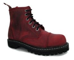 KMM boty kožené KMM 6 dírkové crazy červené Velikost: 41