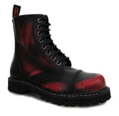 KMM boty kožené KMM 8 dírkové černé/červená Velikost: 44