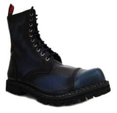 KMM boty kožené KMM 10 dírkové černé/modrá Velikost: 48