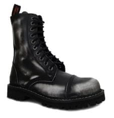KMM boty kožené KMM 10 dírkové černé/bílá Velikost: 39