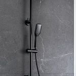 LEMARK Vanová baterie se sprchovou hlavicí „Tropický déšť“, otočným výtokem, černá, LEMARK LM7002BL „TROPIC“ (Záruka 10 roky)