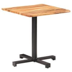 Greatstore Bistro stolek s živou hranou 70x70x75 cm masivní akáciové dřevo