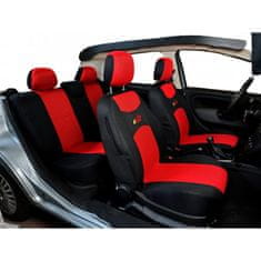 4Car Autopotahy 4 car škoda octavia II s dělenou zadní sedačkou a zadní loketní opěrkou červené