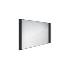 NIMCO Černé zrcadlo do koupelny 100x60 s osvětlením a černým rámem NIMCO ZPC 41004-90