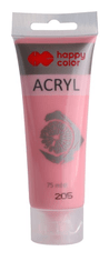 CBPAP Akrylová barva 75ml, Pastelově růžový prášek, Happy Color 205