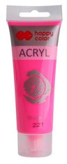 CBPAP Akrylová barva 75ml, Fluorescentní Růžová, Happy Color 221