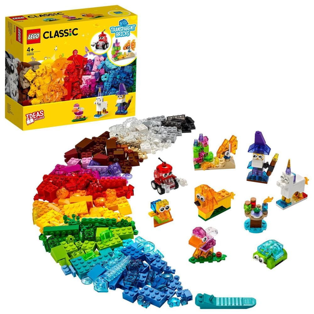 Levně LEGO Classic 11013 Průhledné kreativní kostky