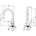 LEMARK Kuchyňský faucet s vysoce otočným výtokem, chrom, LM4555C "UNIT" (záruka 10 roky)
