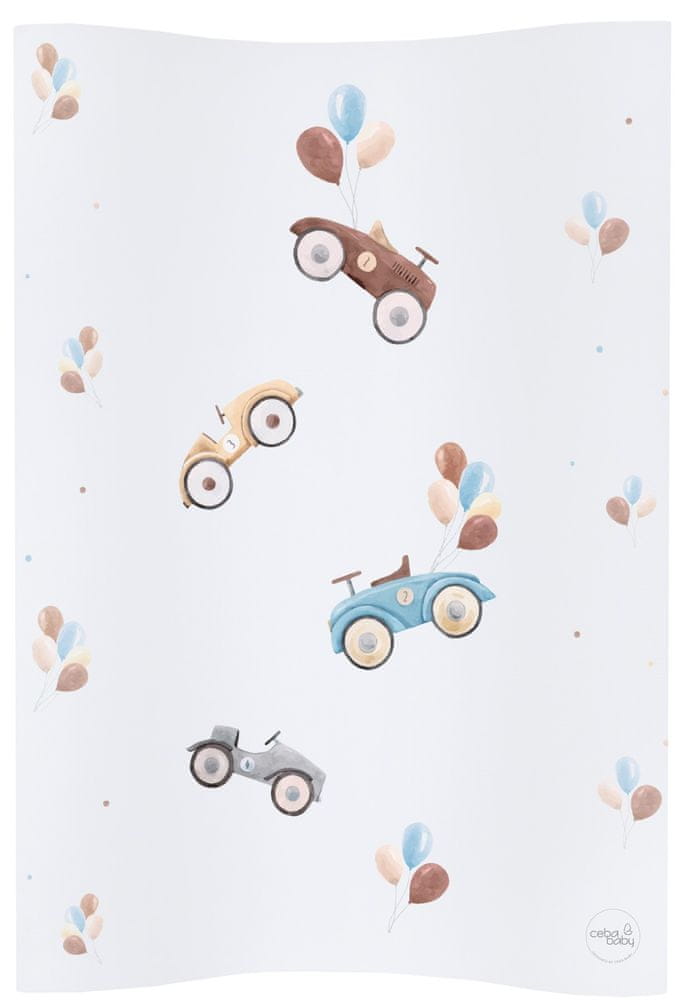 Levně Ceba Baby Podložka přebalovací 2-hranná měkká COSY (50x70) Retro Cars