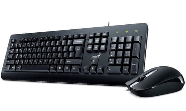 kancelářský set Genius drátová klávesnice myš odolná proti polití CZ SK layout rozvržení vhodné do kancelář home office 