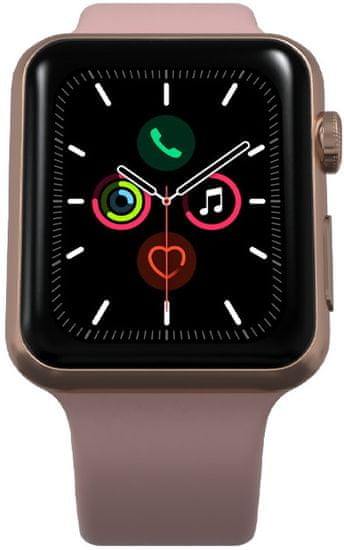 Apple Refurbished Watch Series 5, 40mm Gold Aluminium Case with Pink Sand Sport Band (Renewd)
