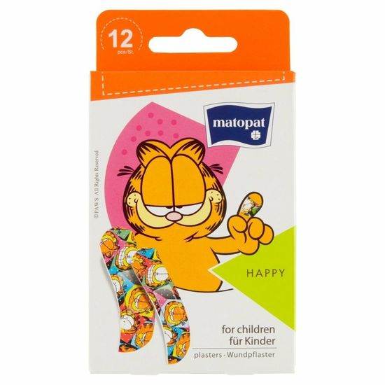 Cosmos MATOPAT Náplasti pro děti s obrázky Garfield 12 ks