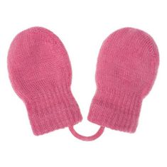 NEW BABY Dětské zimní rukavičky růžové - 56 (0-3m)