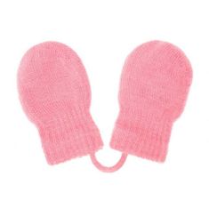 NEW BABY Dětské zimní rukavičky světle růžové - 56 (0-3m)