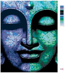 ZUTY Malování podle čísel - DVOUBAREVNÝ BUDDHA 40x50 cm vypnuté plátno na rám