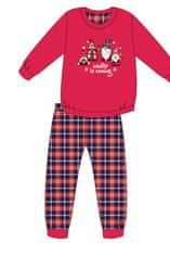 Cornette Dívčí pyžamo 592/147 Gnomes, červená, 134/140