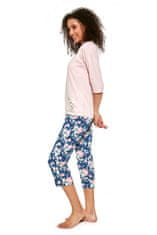 Cornette Dámské pyžamo 463/288 Flower + Ponožky Gatta Calzino Strech, růžová, S
