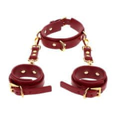 taboom TABOOM Bondage In Luxury D-Ring Collar and Wrist Cuffs (Red)