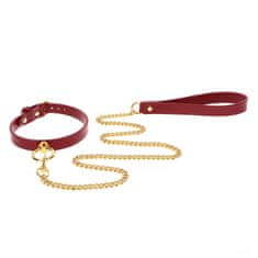 taboom TABOOM Bondage In Luxury O-Ring Collar and Chain Leash (Red)