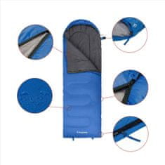 King Camp spací pytel Oasis 250 modrý - levý zip