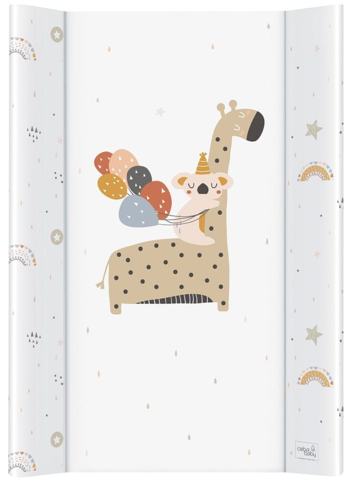 Levně Ceba Baby Podložka přebalovací 2-hranná s pevnou deskou (50x70) Comfort Giraffe