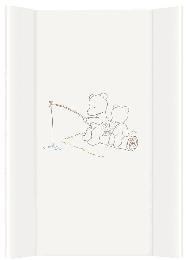 Ceba Baby Podložka přebalovací 2-hranná s pevnou deskou (50x70) Comfort Papa Bear bílá
