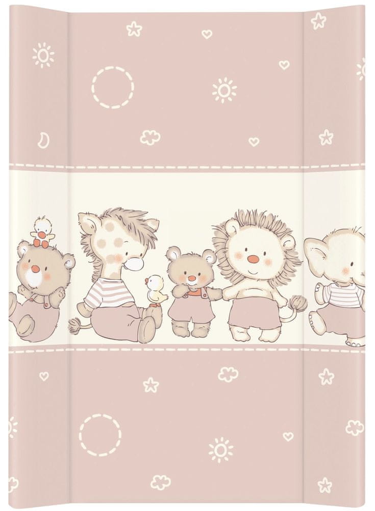 Ceba Baby Podložka přebalovací 2-hranná s pevnou deskou (50x70) Comfort Kachničky hnědá
