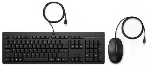 Drátový kancelářský set HP 225 drátová klávesnice myš CZ SK rozvržení kláves vhodné do kancelář home office 