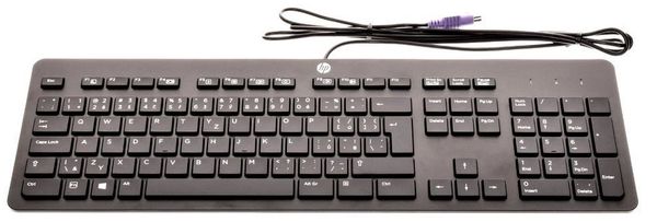 Drátová klávesnice nízkoprofilové klávesy HP PS/2 Slim Business rozvržení kláves české CZ