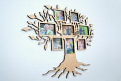 MAJA DESIGN Dřevěný strom pro 4 fotografie 10x15cm a 4 fotografie 10x10cm