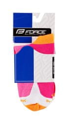 Force Cyklistické ponožky STREAK, barva růžová/oranžová - velikost 36-41